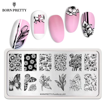 BORN PRETTY Rectangle Nail Stamping Plates Flower Butterfly Mixed Pattern Nail Art Image Design Tools Stamp Template Stencil
BORN PRETTY Rectangle Nail Stamping Plates Flower Butterfly Mixed Pattern Nail Art Image Design Tools Stamp Template Stencil