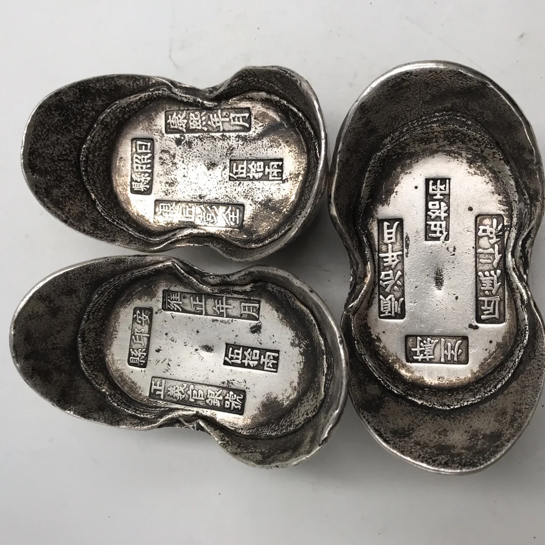Collection China Archaize Qing Dynasty White Copper Silver Plated 50 Two Ingots Statue Decoration Send 1pcs Randomly
Collection China Archaize Qing Dynasty White Copper Silver Plated 50 Two Ingots Statue Decoration Send 1pcs Randomly