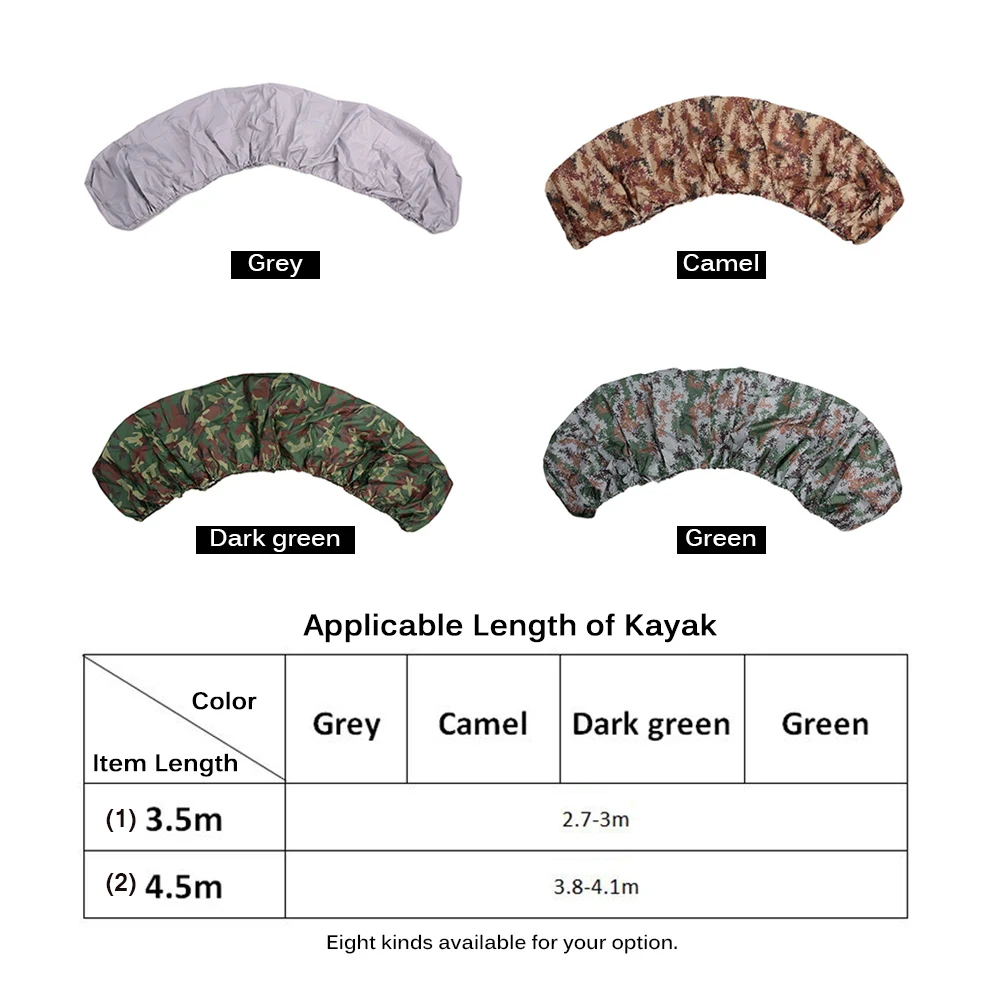 Hot New 3.5m / 4.5m Kayak Storage Cover Waterproof Boat Canoe Storage Dust Cover Shield Kayak Accessory UV Protection Block Boat
Hot New 3.5m / 4.5m Kayak Storage Cover Waterproof Boat Canoe Storage Dust Cover Shield Kayak Accessory UV Protection Block Boat