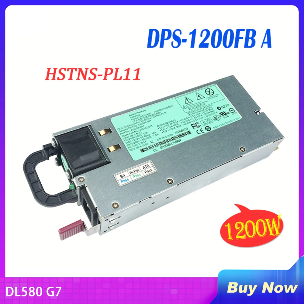 Power Supply for HP DL580 G7 DPS-1200FB A HSTNS-PL11 490594-001 438203-001 498152-001 12V 100A 1200w Fully Tested
Power Supply for HP DL580 G7 DPS-1200FB A HSTNS-PL11 490594-001 438203-001 498152-001 12V 100A 1200w Fully Tested