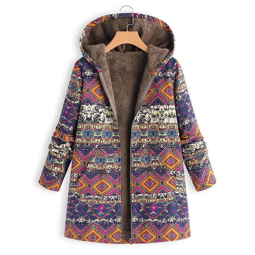 Clothing Jacket Women's Retro Oversized S-5XL Winter Warm Jacket Floral Print Hooded With Pocket Femme Clothes
Clothing Jacket Women's Retro Oversized S-5XL Winter Warm Jacket Floral Print Hooded With Pocket Femme Clothes