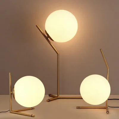 Northern European-Style Creative Modern Simple Living Room Restaurant Library Bedroom Bedside Glass round Ball LED Desk Lamp
Northern European-Style Creative Modern Simple Living Room Restaurant Library Bedroom Bedside Glass round Ball LED Desk Lamp