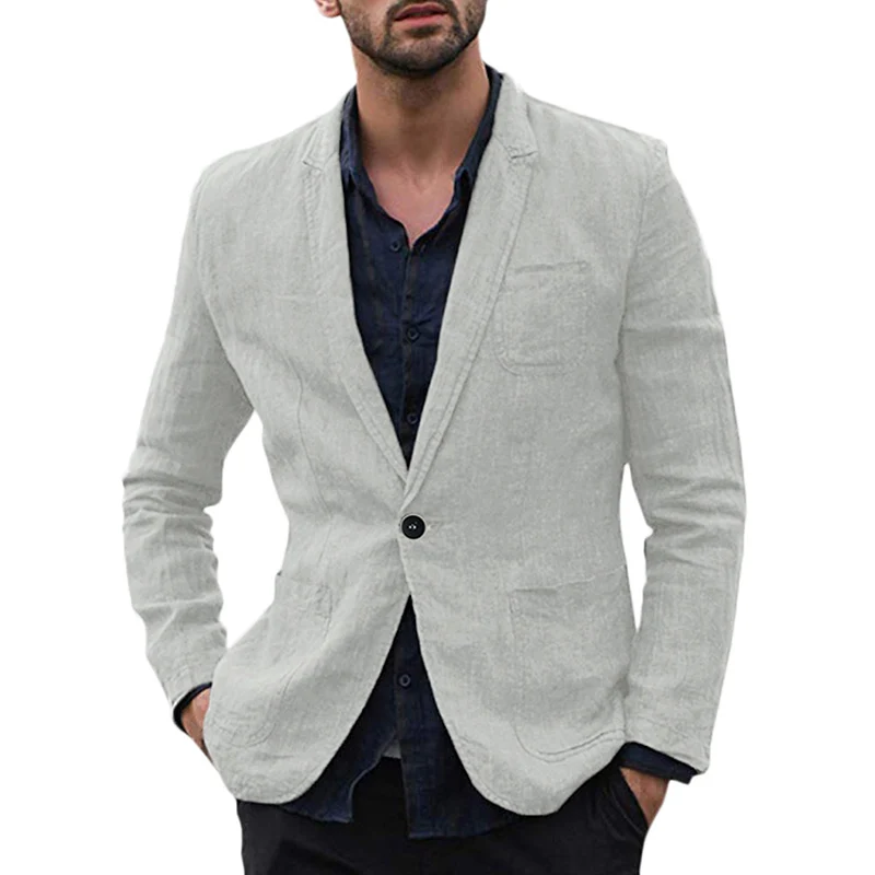 Men\\'s Tops Slim Suits Solid Color Single Row Pockets Long Sleeve Casual Business Coat One Button
Men\\'s Tops Slim Suits Solid Color Single Row Pockets Long Sleeve Casual Business Coat One Button