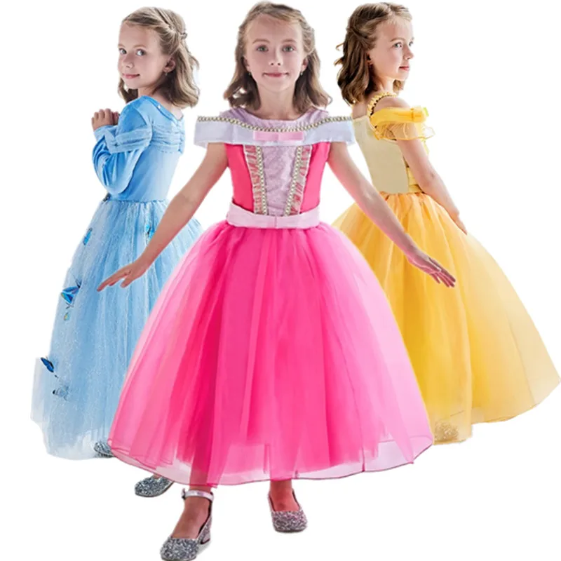 Фото Fancy Girl Dresses Princess Halloween Costumes Kids Party Dress Girls Clothes for 4-10T | Мать и ребенок