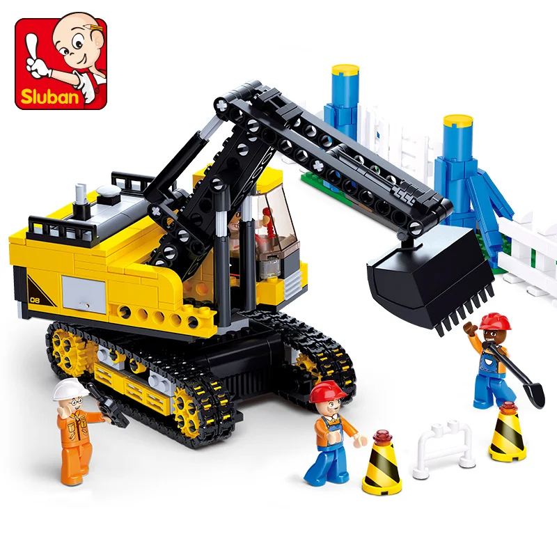 SLUBAN 614pcs Excavator building blocks Crawler excavators SimCity Kids DIY Brick Creative Toys DIY Kids Bricks Toys Gift
SLUBAN 614pcs Excavator building blocks Crawler excavators SimCity Kids DIY Brick Creative Toys DIY Kids Bricks Toys Gift