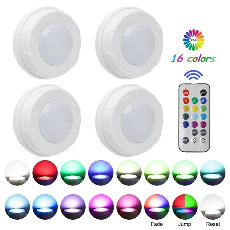 LED Cabinet Light Battery RGB 16 Colors Puck Light Dimmable Touch Sensor Under Shelf Remote Controller Kitchen Counter Lighting
LED Cabinet Light Battery RGB 16 Colors Puck Light Dimmable Touch Sensor Under Shelf Remote Controller Kitchen Counter Lighting