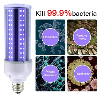 E27 30W UV Germicidal Lamp LED UVC Light Bulb 99.9% Antibacterial Rate Purifies The Air And Killing Bacteria For Air Kill Mites
E27 30W UV Germicidal Lamp LED UVC Light Bulb 99.9% Antibacterial Rate Purifies The Air And Killing Bacteria For Air Kill Mites