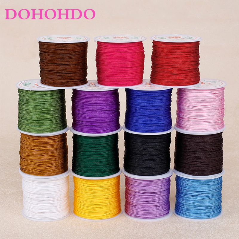 Jewelry Making Accessories For DIY Braided Bracelet 45M 0.8mm Nylon Cord Cotton Cord Chinese Knot Tassels Thread Beading String
Jewelry Making Accessories For DIY Braided Bracelet 45M 0.8mm Nylon Cord Cotton Cord Chinese Knot Tassels Thread Beading String