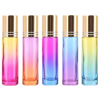 Gradient Ball Bottle 5pcs 5ml Thick Glass Roll On Essential Oil Empty Parfum Bottles Roller Ball 5 Colors Bottle With Gold Cover
Gradient Ball Bottle 5pcs 5ml Thick Glass Roll On Essential Oil Empty Parfum Bottles Roller Ball 5 Colors Bottle With Gold Cover