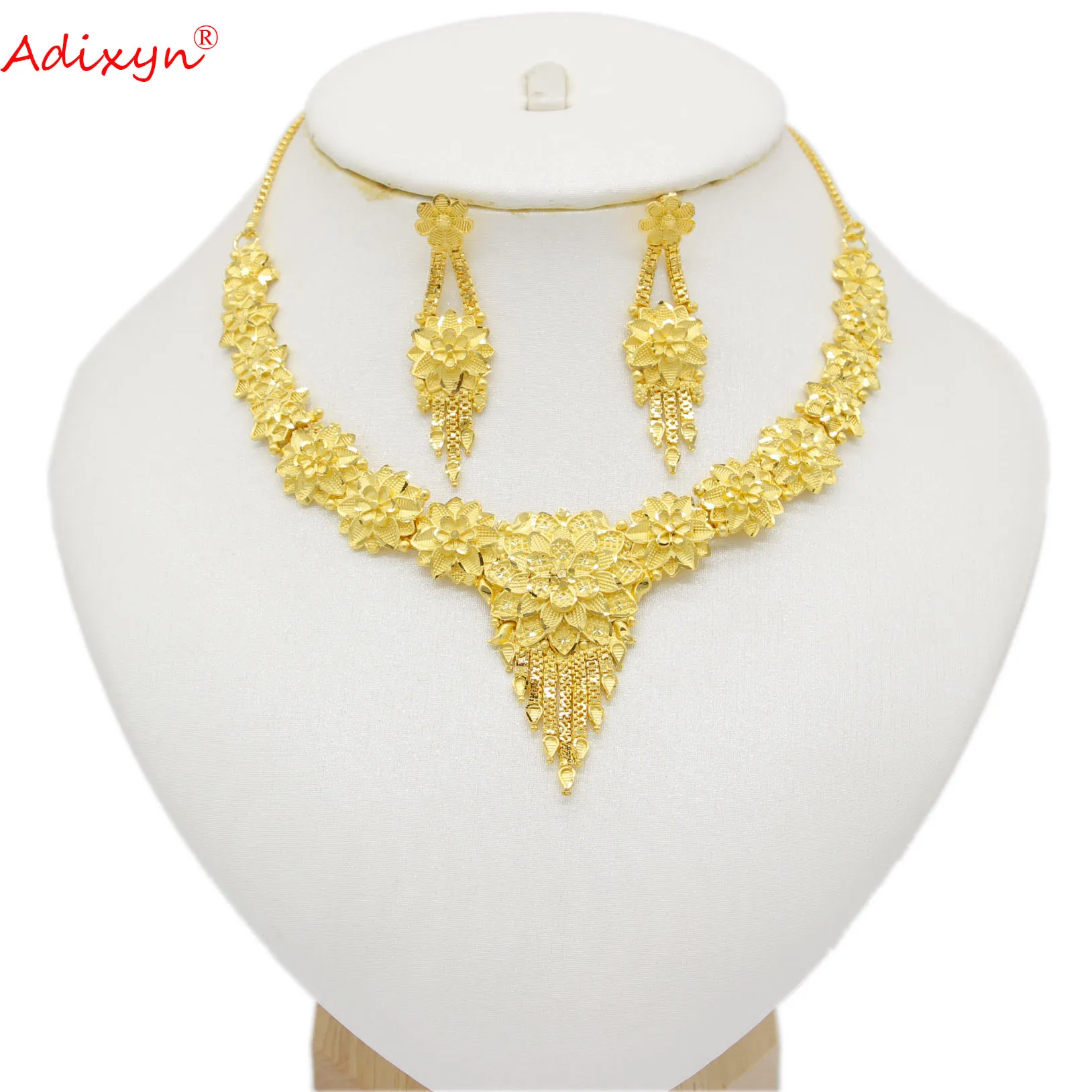 Adixyn(5 desigh)Ethnic Tassel Jewelry Earrings/Necklace Gold Color African INDIA Dubai Set For Bride Jewelry For Box N10143
Adixyn(5 desigh)Ethnic Tassel Jewelry Earrings/Necklace Gold Color African INDIA Dubai Set For Bride Jewelry For Box N10143