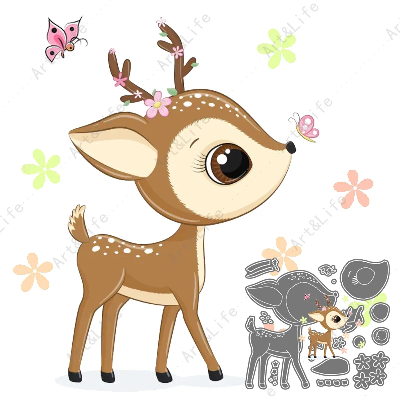 Cute Deerlet Sika Deer Christmas Deer New Metal Cutting Dies Stencils for DIY Scrapbooking Album Paper Card Cut Mould Embossing
Cute Deerlet Sika Deer Christmas Deer New Metal Cutting Dies Stencils for DIY Scrapbooking Album Paper Card Cut Mould Embossing