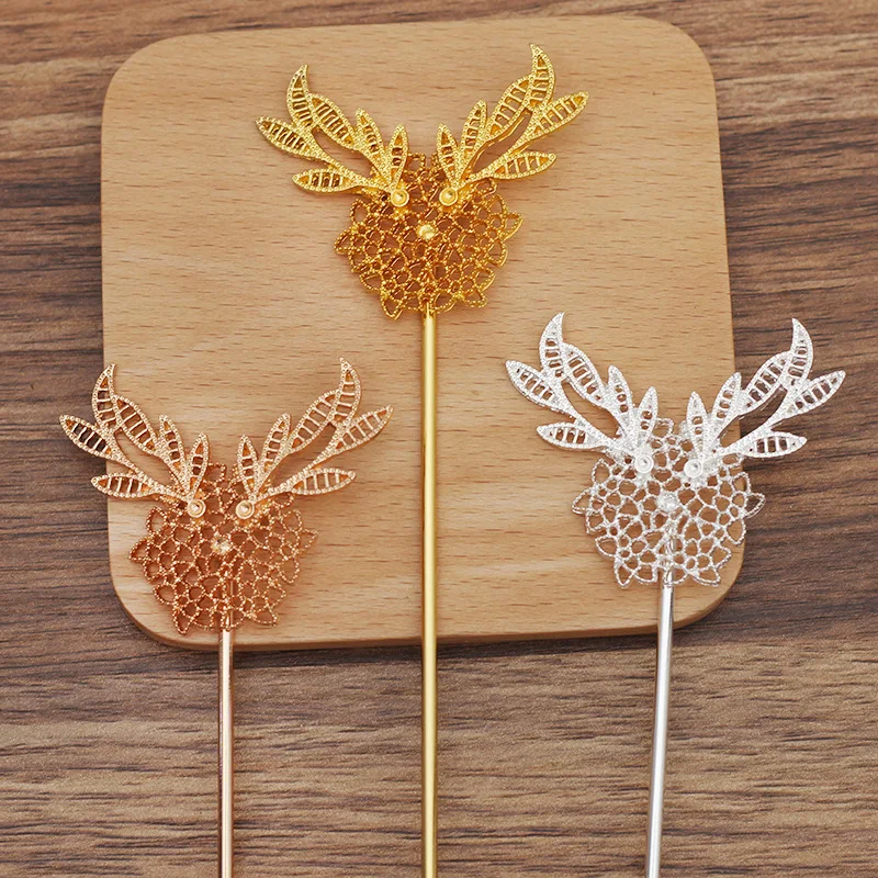 10 PCS 64x39mm Metal Alloy Flowers Leaf Hair Stick For Headdress Accessories DIY Jewelry Making Component
10 PCS 64x39mm Metal Alloy Flowers Leaf Hair Stick For Headdress Accessories DIY Jewelry Making Component