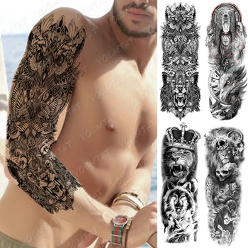Large Arm Sleeve Tattoo Snake Owl Bear Maori Waterproof Temporary Tatto Sticker Skull Totem Body Art Full Fake Tatoo Women Men
Large Arm Sleeve Tattoo Snake Owl Bear Maori Waterproof Temporary Tatto Sticker Skull Totem Body Art Full Fake Tatoo Women Men