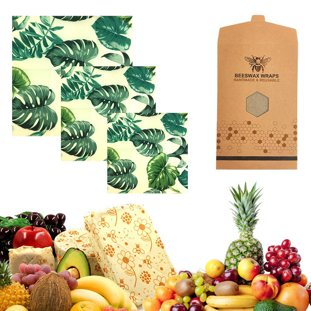 3 Pcs Beeswax Food Wraps Sets Reusable Food Storage Covers Eco-Friendly Washable Food Wraps Zero Waste
3 Pcs Beeswax Food Wraps Sets Reusable Food Storage Covers Eco-Friendly Washable Food Wraps Zero Waste