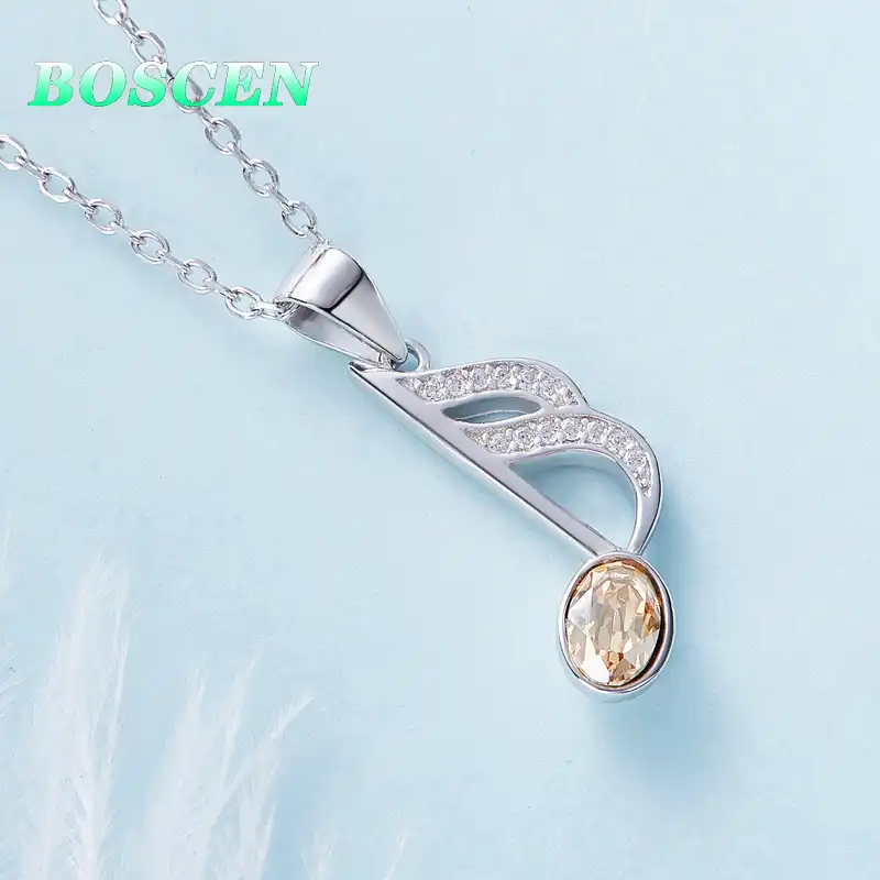 boscen 925 sterling silver pendant necklace for women gift 2019