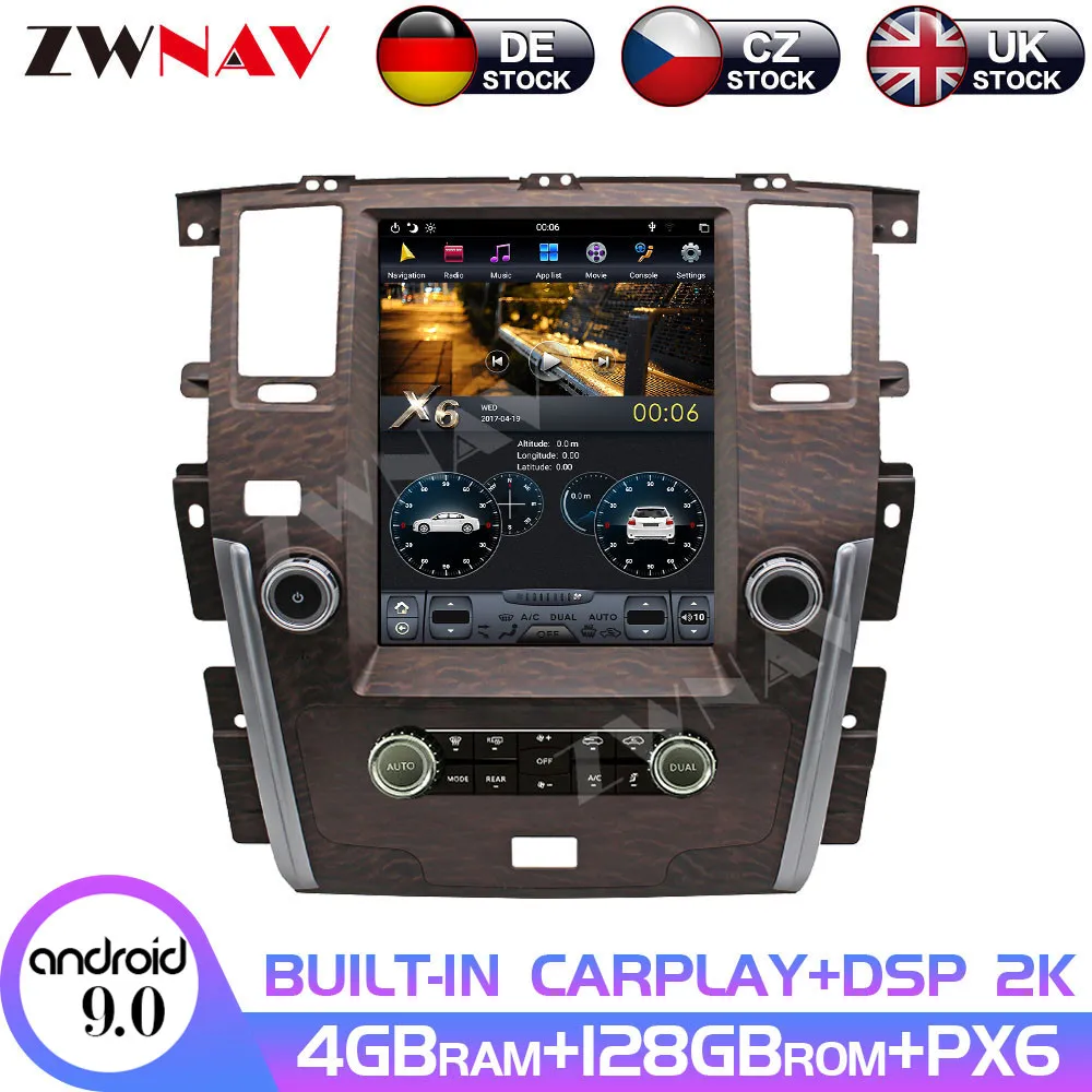 Android 9 4+128G PX6 Vertical Tesla With DSP Carplay Car Multimedia Player For NISSAN PATROL Y62 2010-2018 Headunit Radio
Android 9 4+128G PX6 Vertical Tesla With DSP Carplay Car Multimedia Player For NISSAN PATROL Y62 2010-2018 Headunit Radio