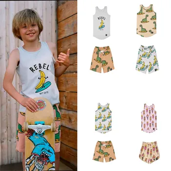 2020 Summer New Product Ins Explosion Kuku Series Dinosaur Cartoon Short-sleeved T-shirt Children Shorts Beach Pants Suit
2020 Summer New Product Ins Explosion Kuku Series Dinosaur Cartoon Short-sleeved T-shirt Children Shorts Beach Pants Suit