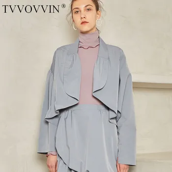 TVVOVVIN 2019 New Spring Summer Turn-down Collar Long Sleeve Ruffles Brief Personality Short Jacket Women Coat Fashion Tide C788
TVVOVVIN 2019 New Spring Summer Turn-down Collar Long Sleeve Ruffles Brief Personality Short Jacket Women Coat Fashion Tide C788
