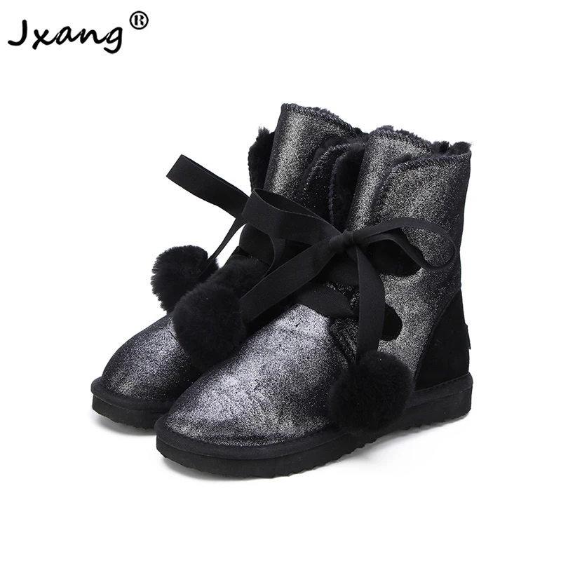 JXANG 2020 New High Quality Fashion Women Snow Boots Warm Boots Fur Winter Boots Genuine Leather waterproof Women Boots
JXANG 2020 New High Quality Fashion Women Snow Boots Warm Boots Fur Winter Boots Genuine Leather waterproof Women Boots
