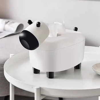 Cute Tissue Box Holder Pumping Wipe Paper Case Toothpick Boxes Desktop Decoration Boxes with Disposable Napkin Cow Shape
Cute Tissue Box Holder Pumping Wipe Paper Case Toothpick Boxes Desktop Decoration Boxes with Disposable Napkin Cow Shape