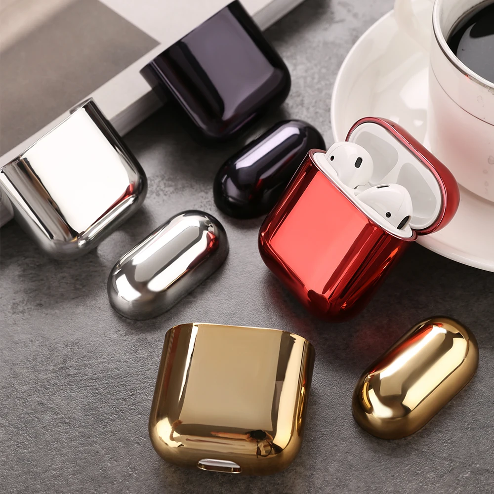 Gold Silver Luxury Earphone Case Cover For Airpods 1 2 Hard Plating Shockproof Cover Shell For Airpods 1 2 Charging Box
Gold Silver Luxury Earphone Case Cover For Airpods 1 2 Hard Plating Shockproof Cover Shell For Airpods 1 2 Charging Box