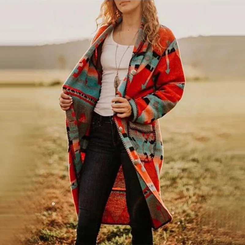 Elegant Ladies Jacket Single Row Button Warm Woolen Coat Long Print Retro Hooded Windbreaker Winter Overcoat Female Plus Size
Elegant Ladies Jacket Single Row Button Warm Woolen Coat Long Print Retro Hooded Windbreaker Winter Overcoat Female Plus Size