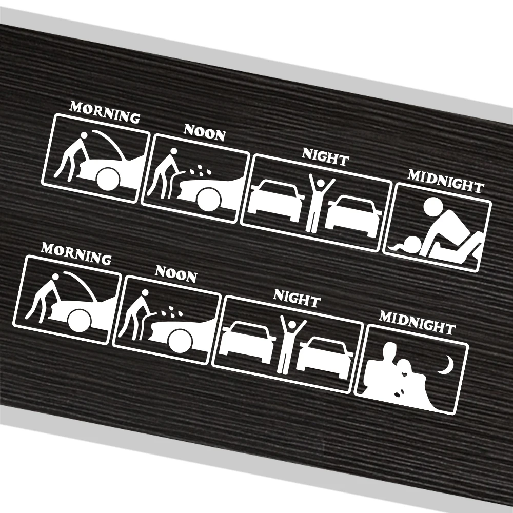 Car Styling Day Time Funny Car Sticker Decor Trunk Fuel Tank Vinyl Water-resistant High Stickines Bumper Decals Auto Accessories
Car Styling Day Time Funny Car Sticker Decor Trunk Fuel Tank Vinyl Water-resistant High Stickines Bumper Decals Auto Accessories
