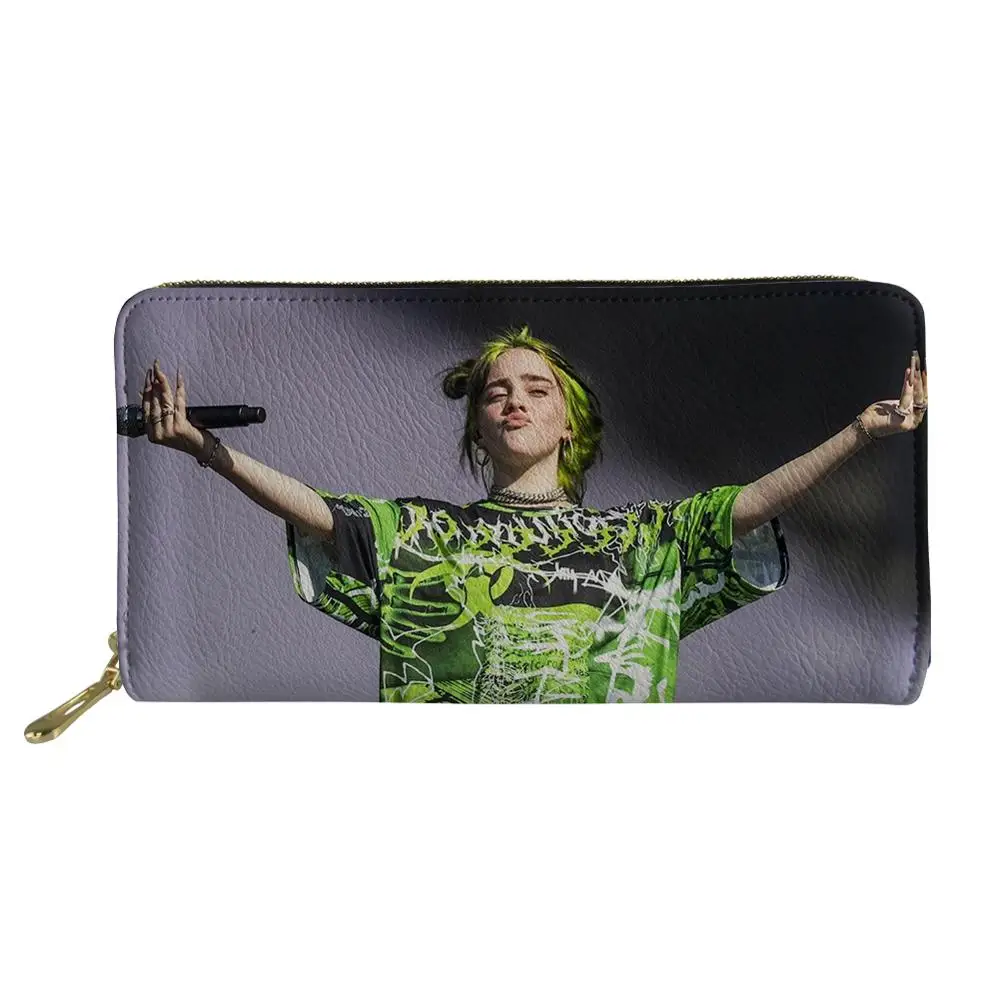 High Quality PU Leather Wallets Woman Lady Billie Eilish Print Zipper Purses Girls BE Money Coin Bag Long Card Holders 2019
High Quality PU Leather Wallets Woman Lady Billie Eilish Print Zipper Purses Girls BE Money Coin Bag Long Card Holders 2019