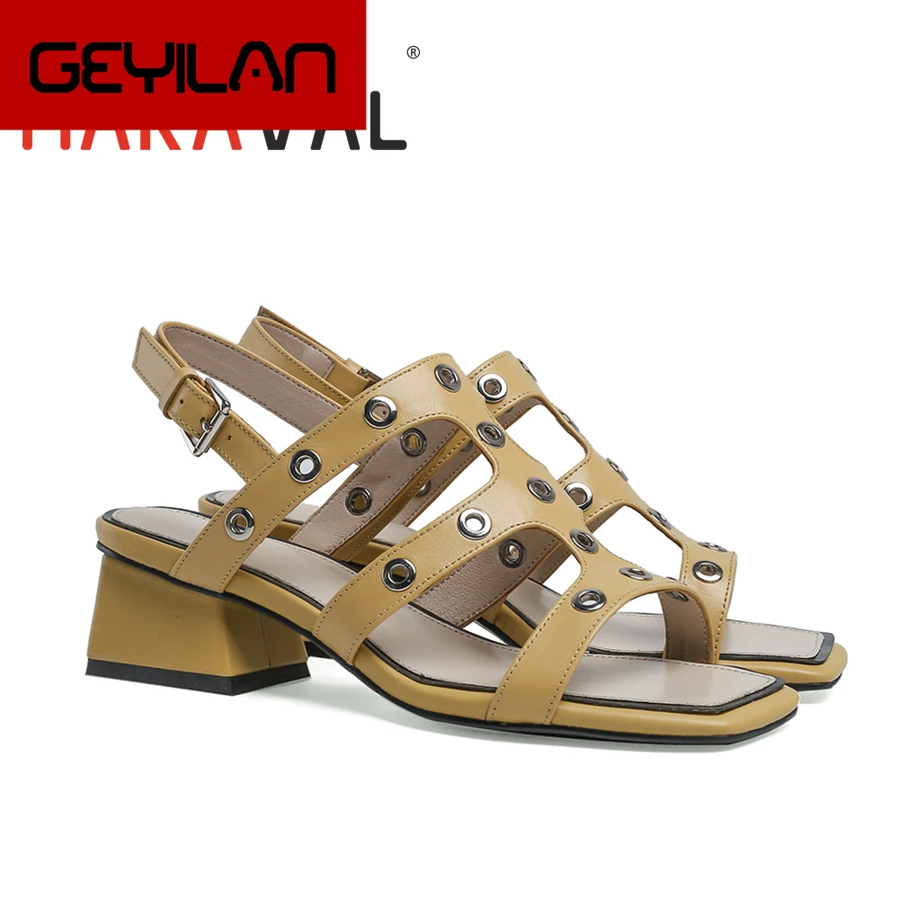 HARAVALHot Sale Women Sandals shoes Thick heels 5cm Low heel Fashion women spring summer autumn Genuine leather shoe black B20
HARAVALHot Sale Women Sandals shoes Thick heels 5cm Low heel Fashion women spring summer autumn Genuine leather shoe black B20