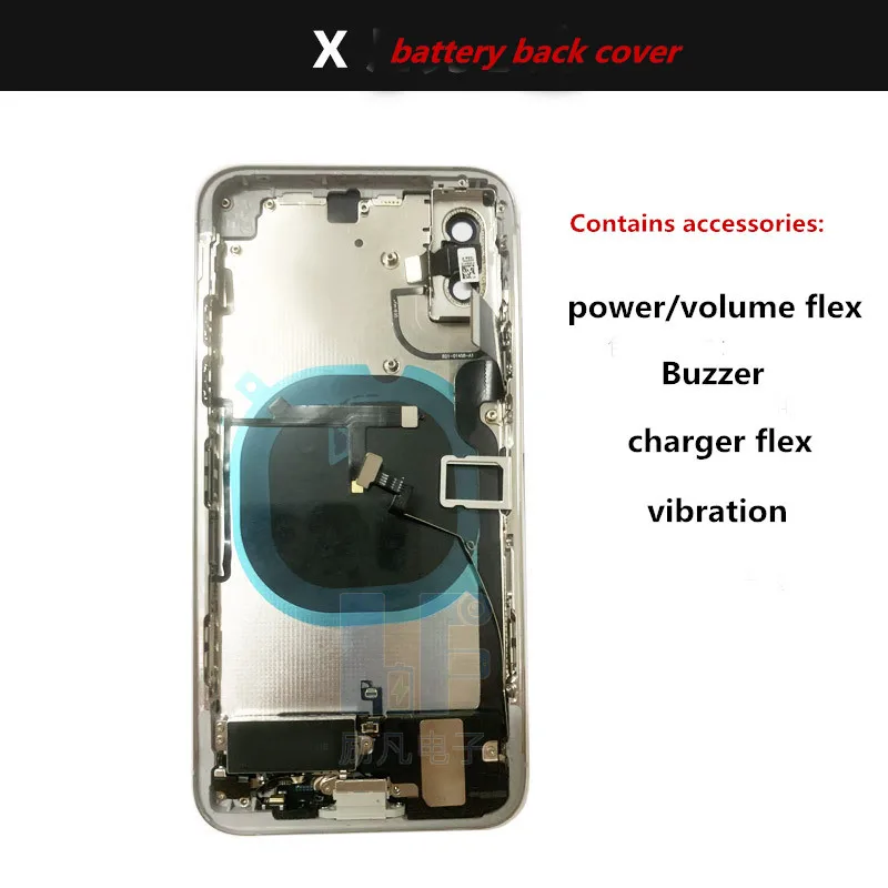 For iphoneX/ XR /Xs max Back Middle Frame Chassis Full Housing Assembly Battery Cover with Flex Cable For iphoneX/ XR /Xs max
For iphoneX/ XR /Xs max Back Middle Frame Chassis Full Housing Assembly Battery Cover with Flex Cable For iphoneX/ XR /Xs max