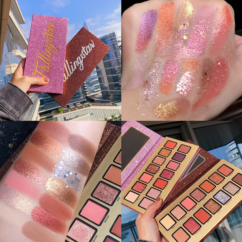 14 Color Febble Makeup Eyeshadow Palette Shimmer Matte Glitter Eyeshadow Pallete Metallic Diamond Shiny Pigmented Makeup Palette
14 Color Febble Makeup Eyeshadow Palette Shimmer Matte Glitter Eyeshadow Pallete Metallic Diamond Shiny Pigmented Makeup Palette
