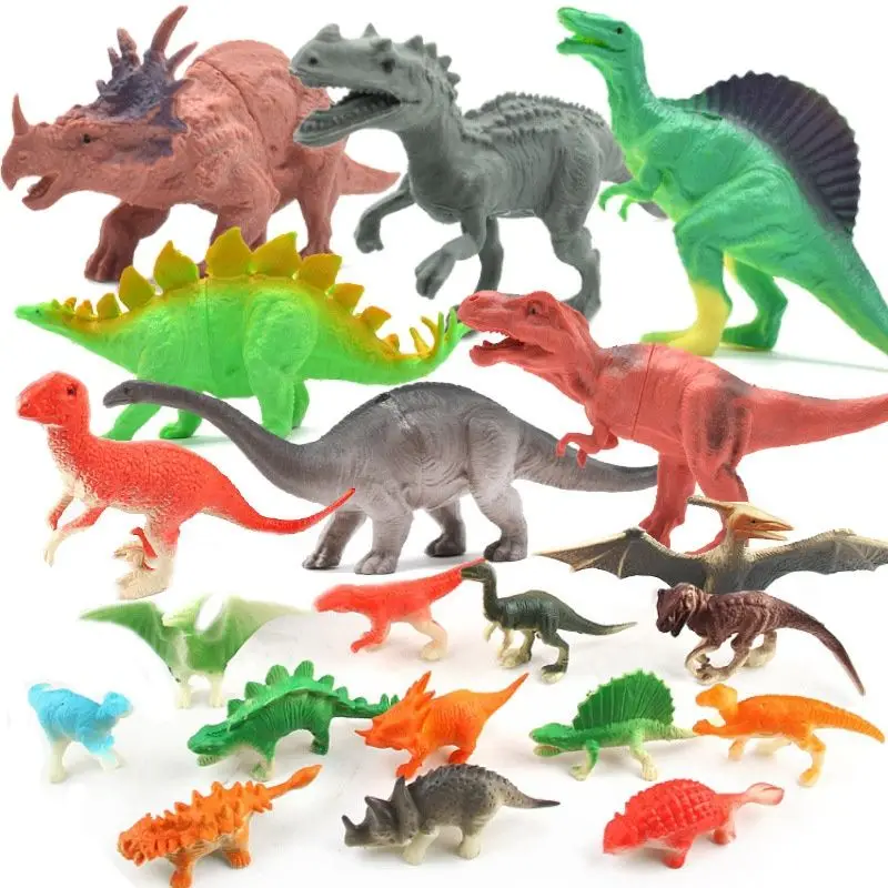 Фото Модель детского динозавра из твердого пластика милая образовательная игрушка