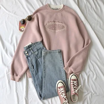 Mooirue Spring Women Pink Sweatshirt Letter Embroidery Thickening 2 In 1 Pullovers Tops
Mooirue Spring Women Pink Sweatshirt Letter Embroidery Thickening 2 In 1 Pullovers Tops