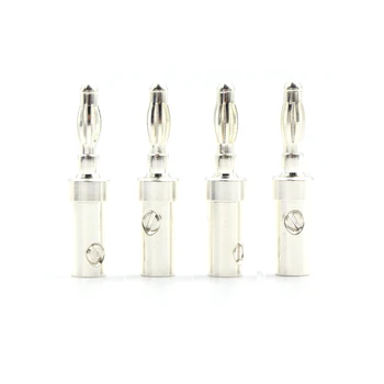 4pcs silver plated Banana Connectors plug, speaker cable connector plug, adapter plug, hifi signal wire jack plug
4pcs silver plated Banana Connectors plug, speaker cable connector plug, adapter plug, hifi signal wire jack plug