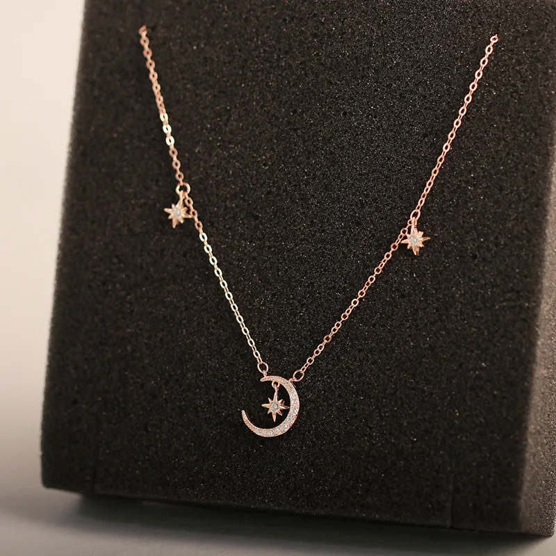 Star&Moon Pendant Necklace Silver925 high Quality Cubic Zircon Necklace Jewelry women gift necklace
Star&Moon Pendant Necklace Silver925 high Quality Cubic Zircon Necklace Jewelry women gift necklace