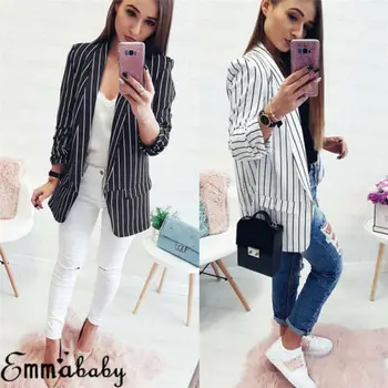Ladies Casual Slim Solid Suit Blazer Striped Coat Jacket Outwear Women Candy Color No Buckle
Ladies Casual Slim Solid Suit Blazer Striped Coat Jacket Outwear Women Candy Color No Buckle