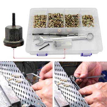 109pcs/set Electric Rivet Pistola With Spanner Nuts Tool Kit Handheld Easy Storage Pneumatic DIY Manual Portable Home Practical
109pcs/set Electric Rivet Pistola With Spanner Nuts Tool Kit Handheld Easy Storage Pneumatic DIY Manual Portable Home Practical