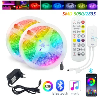 New Bluetooth Music LED Strip Light 5050 SMD 2835 Flexible Ribbon 5M 10M 15M RGB LED light Tape Diode DC12V led lights for room
New Bluetooth Music LED Strip Light 5050 SMD 2835 Flexible Ribbon 5M 10M 15M RGB LED light Tape Diode DC12V led lights for room