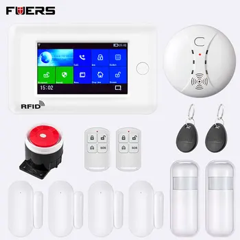 

FUERS PG106 2G Wireless GSM 850/900/1800/1900 MHZ Anti Theft Home security Alarm System With Burglar Motion Detector APP Control