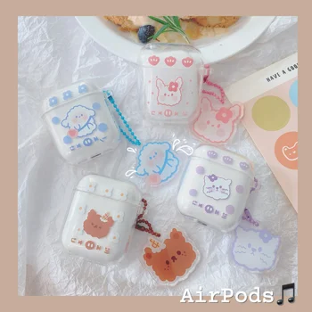 For AirPod 1 2 Case Cat Dog Transparent Clear Cute Cartoon Soft Silicone Cases for Apple Airpods pro Cover Funda Keychain
For AirPod 1 2 Case Cat Dog Transparent Clear Cute Cartoon Soft Silicone Cases for Apple Airpods pro Cover Funda Keychain