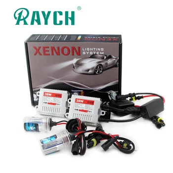

Raych Hid xenon kit 38w Slim ballast xenon bulbs Original OEM H7 H11 H4 9005 9006 Replace halogen 6000K 12V 35W headlight lamps
