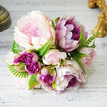 8Pcs/Bunch Silk Peony Artificial Hand flowers flores for home table wedding decoration bridal babyshower fake Flower wreath
8Pcs/Bunch Silk Peony Artificial Hand flowers flores for home table wedding decoration bridal babyshower fake Flower wreath