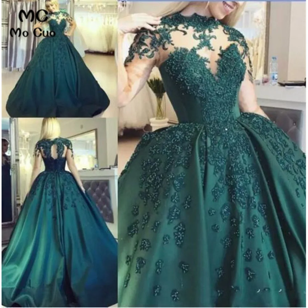 Hunter Green 2019 Ball Prom dresses with Lace Beaded Long Sleeves Vestidos de fiesta dress for graduation Evening Prom Dresses
Hunter Green 2019 Ball Prom dresses with Lace Beaded Long Sleeves Vestidos de fiesta dress for graduation Evening Prom Dresses