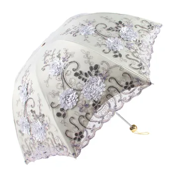 1PC Embroidered Lace Double Layer Anti-UV Sun Parasol Folding 3D Flower Embroidery Multi Color Umbrella
1PC Embroidered Lace Double Layer Anti-UV Sun Parasol Folding 3D Flower Embroidery Multi Color Umbrella