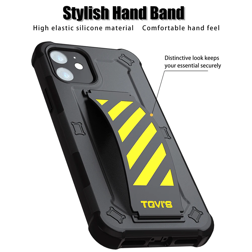 TGVi'S TCS15 Protective Shell Phone Case for iPhone 11 with Street Style Hand Band Cool Fallproof Anti Shock Shockproof
TGVi'S TCS15 Protective Shell Phone Case for iPhone 11 with Street Style Hand Band Cool Fallproof Anti Shock Shockproof