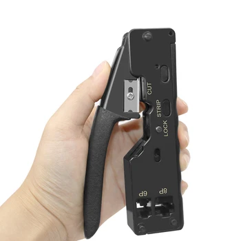 New EZ rj45 crimper hand network tool plier Cable Stripper crimping tools multifunction for RJ45 RJ12 RJ11 Cat6 Cat5 8P8C 6P6C
New EZ rj45 crimper hand network tool plier Cable Stripper crimping tools multifunction for RJ45 RJ12 RJ11 Cat6 Cat5 8P8C 6P6C