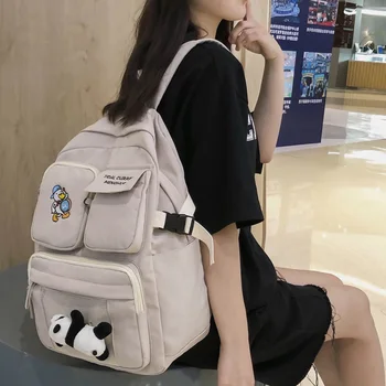 High quality cartoon embroidery Waterproof nylon Women Backpack Female School bag for Teenage girls Travel bags Mochilas 
High quality cartoon embroidery Waterproof nylon Women Backpack Female School bag for Teenage girls Travel bags Mochilas