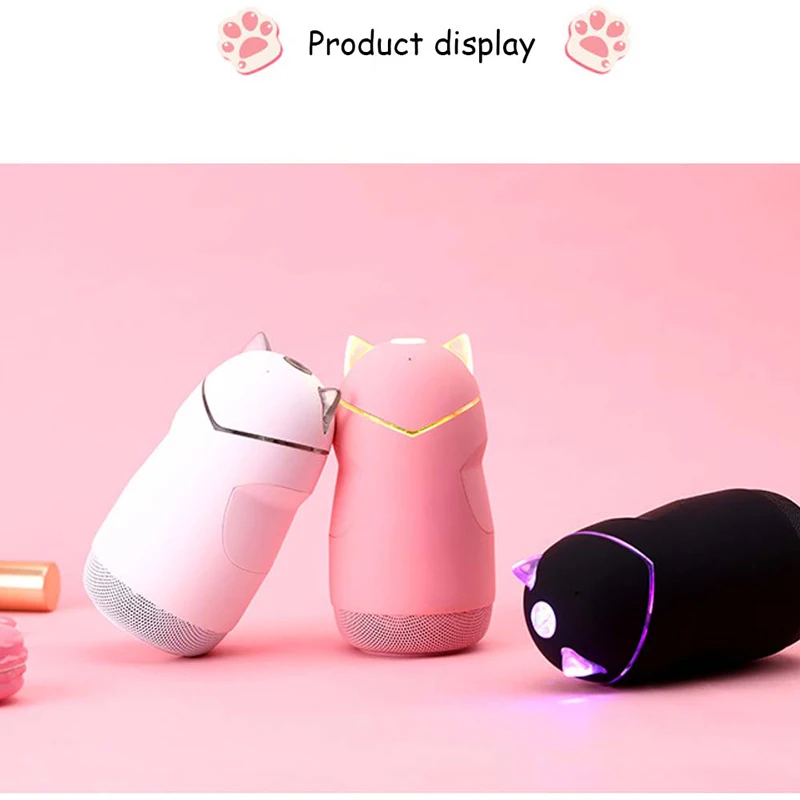 Portable Bluetooth Speaker Mini Card Subwoofer Radio 3D Stereo Wireless LED Cute Cat Shape Creative Multimedia Music Player
Portable Bluetooth Speaker Mini Card Subwoofer Radio 3D Stereo Wireless LED Cute Cat Shape Creative Multimedia Music Player