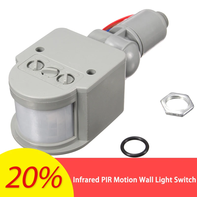 Infrared PIR Motion Smart Sensor 110V-240V 12M Sensor Detector Wall Light Switch Control 140 Degree Safety Sensor Home Security
Infrared PIR Motion Smart Sensor 110V-240V 12M Sensor Detector Wall Light Switch Control 140 Degree Safety Sensor Home Security