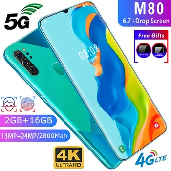 M80 2+16GB 6.7Inch Water Drop Screen Human Face Fingerprint Mobile Phone Smart Phone Bit Battery Camera Smartphone
M80 2+16GB 6.7Inch Water Drop Screen Human Face Fingerprint Mobile Phone Smart Phone Bit Battery Camera Smartphone
